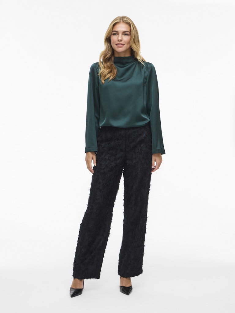 Vilutto High Neck Top/1 - Donkergroen