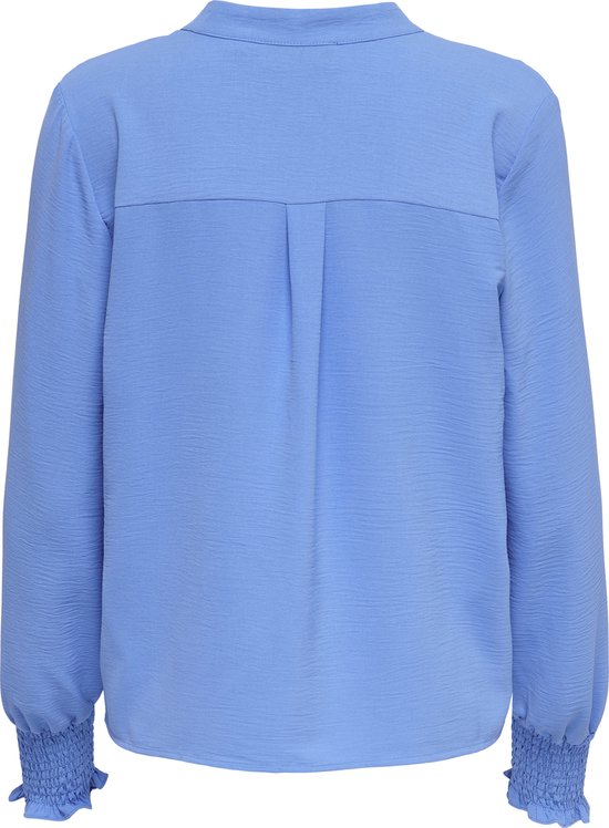 Onlmette V-neck Ls Smock Top Noos Wvn - Lichtblauw