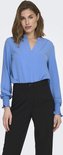 Onlmette V-neck Ls Smock Top Noos Wvn - Lichtblauw