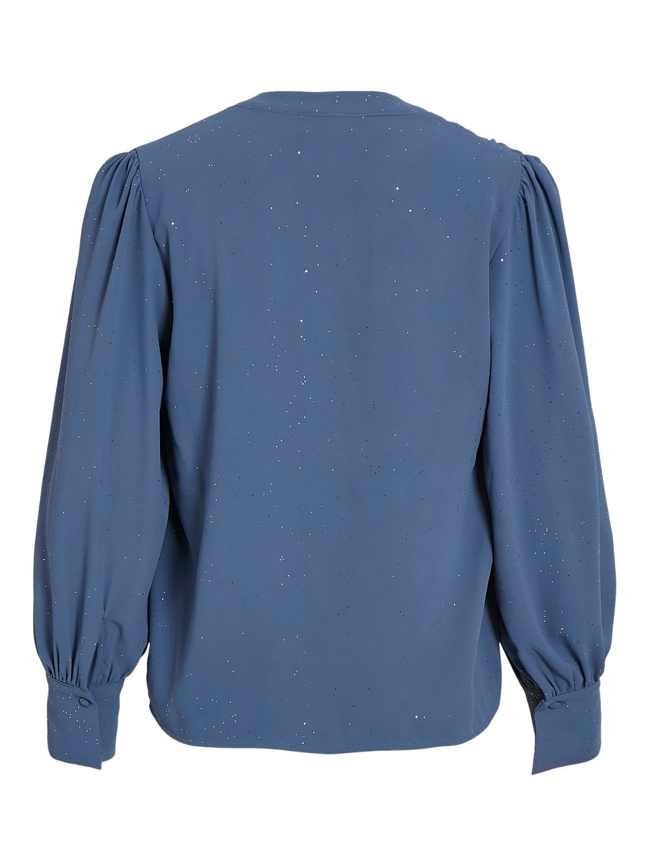 Viessie Vneck Ls Top - Rafblauw