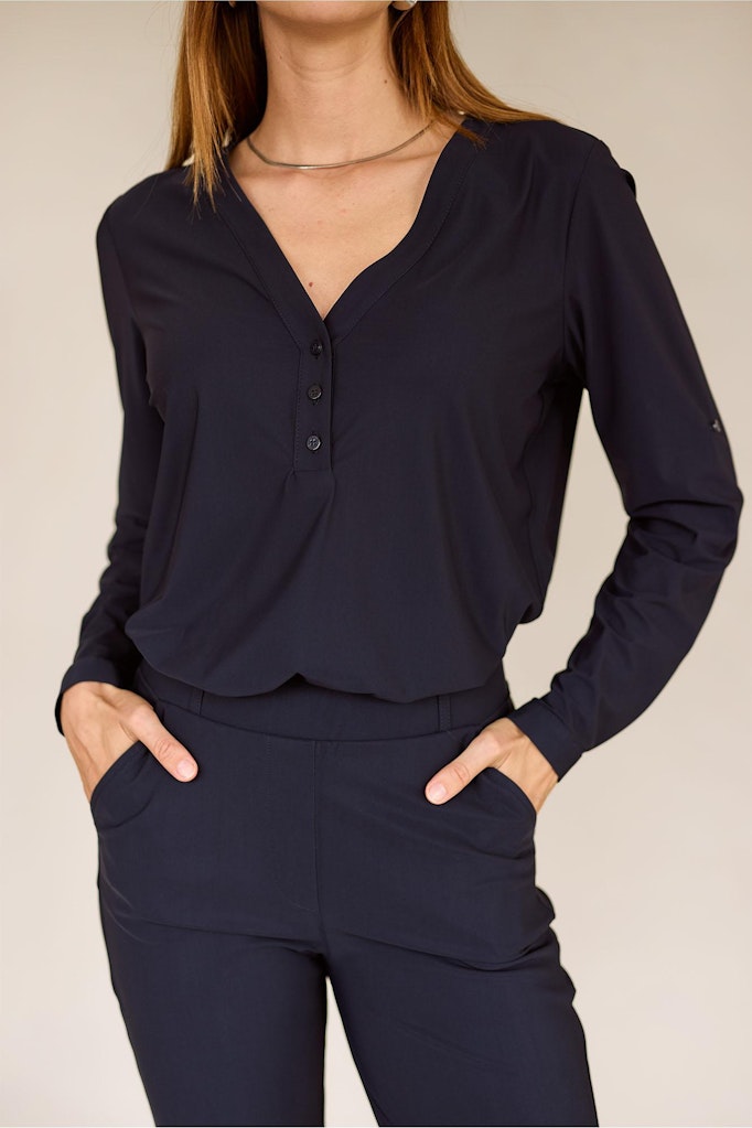 Evi Basic Blouse - Navy