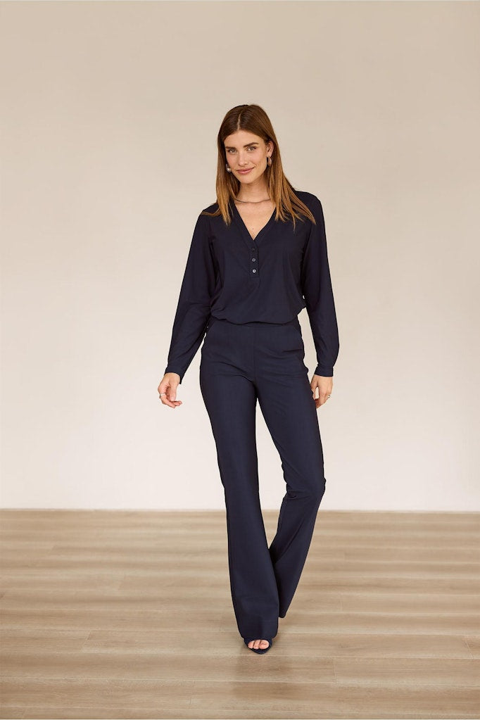 Evi Basic Blouse - Navy