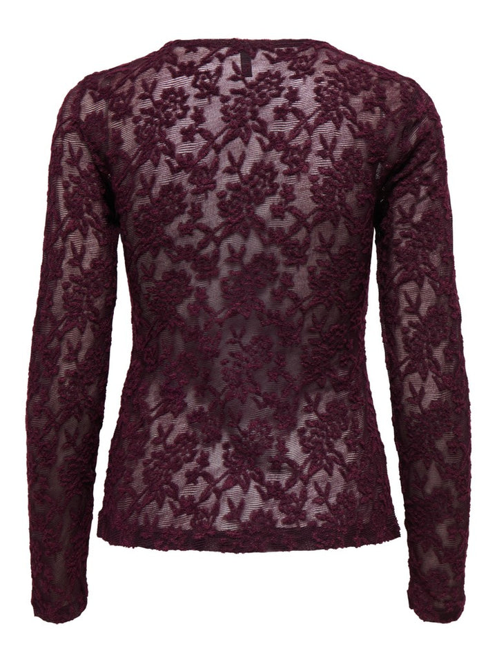 Onlblaise L/s Top Jrs - Bordeaux
