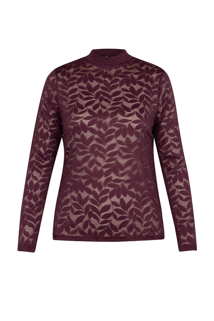 Reagan Lace Top - Aubergine