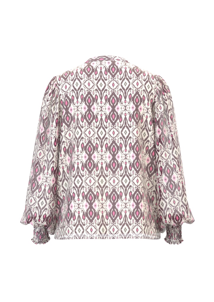 Visefina L/s Top / Lc - Paars Dessin