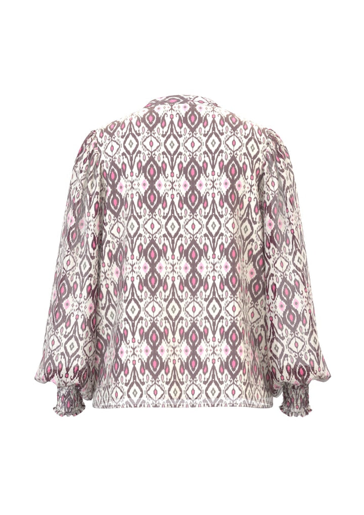 Visefina L/s Top / Lc - Paars Dessin