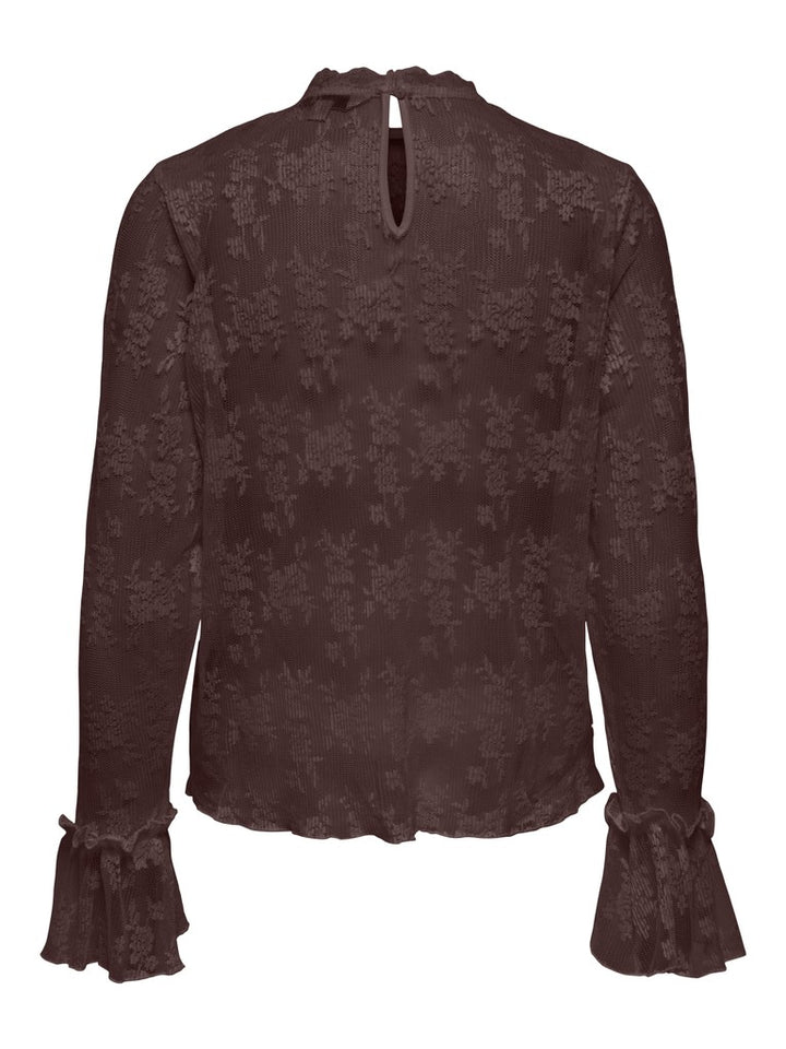 Onlcrisma L/s O-neck Top Wvn - Bruin