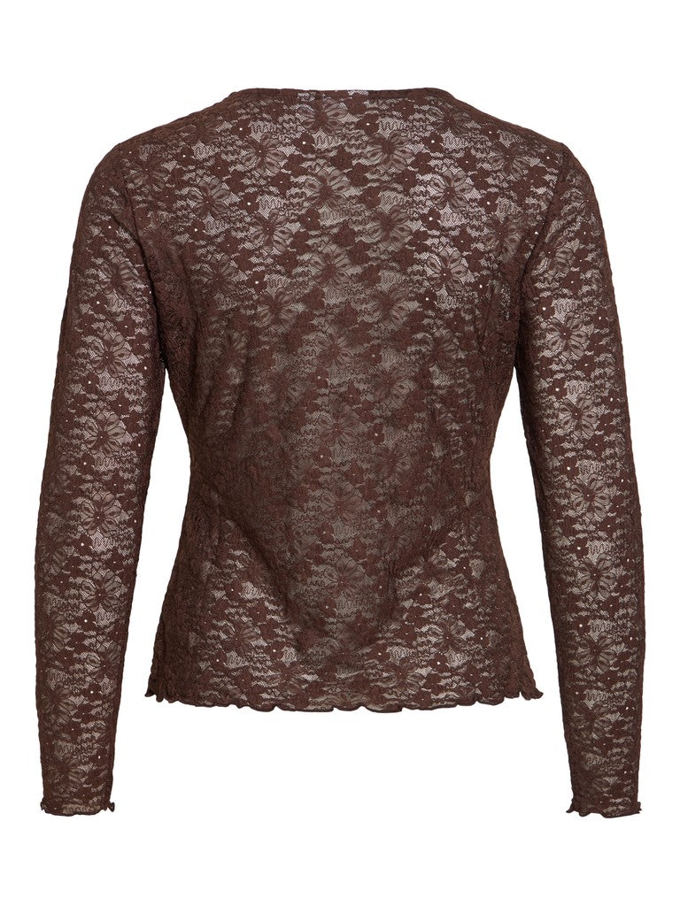 Vifay O-neck L/s Top - Noos - Bruin