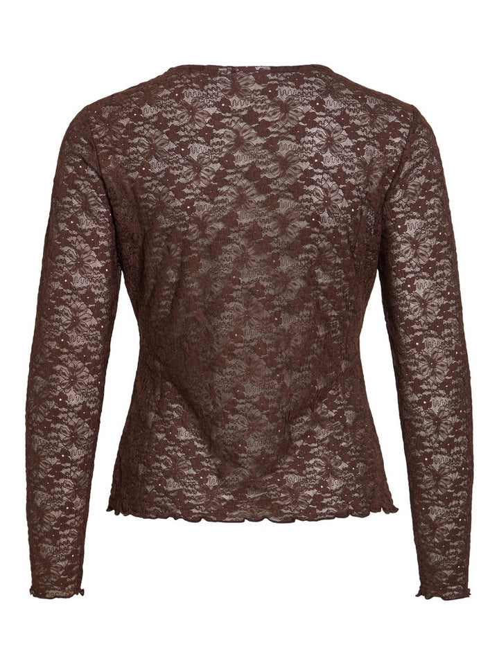 Vifay O-neck L/s Top - Noos - Bruin