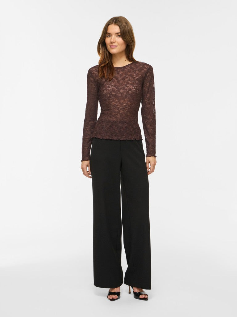 Vifay O-neck L/s Top - Noos - Bruin