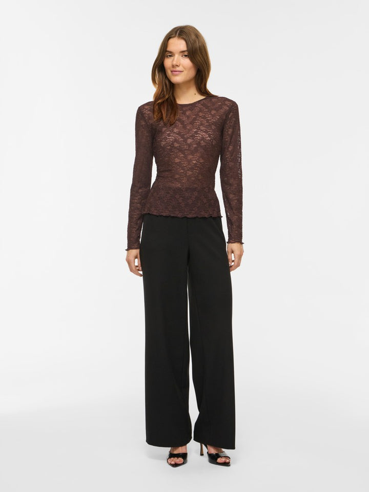 Vifay O-neck L/s Top - Noos - Bruin