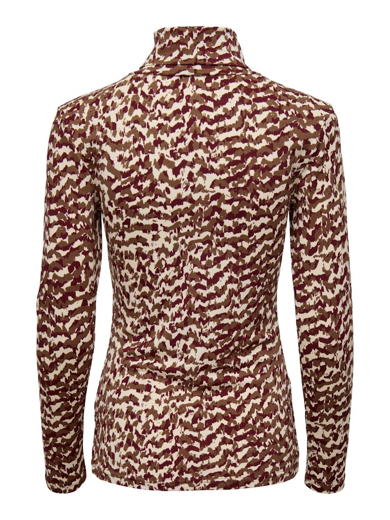 Jdyfaith L/s Highneck Top Jrs - Bruin Dessin