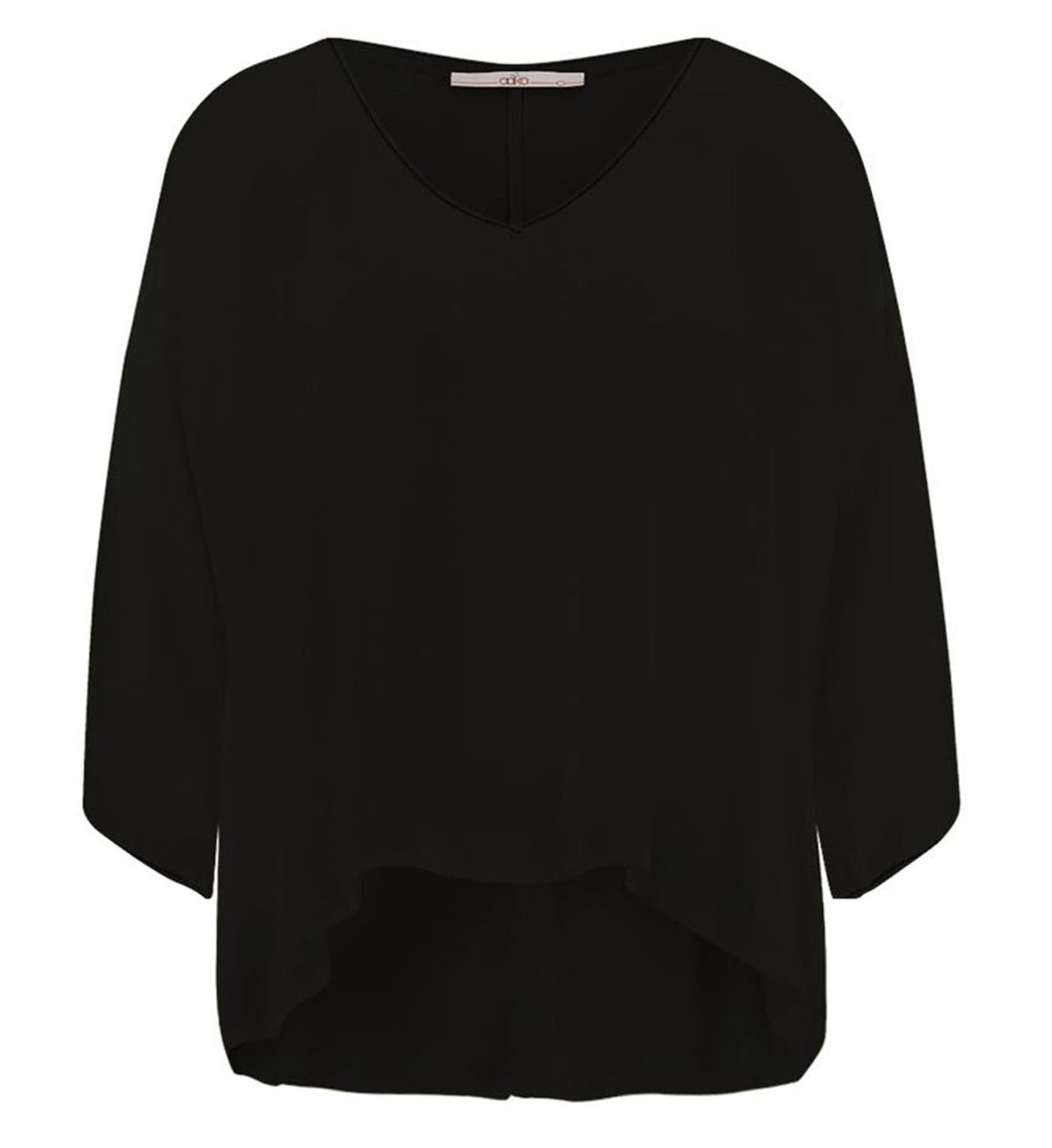 Viferya V-neck Ls Top - Zwart