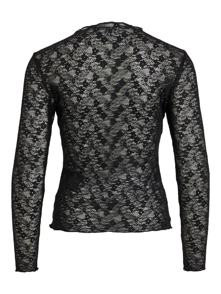 Vifay Funnel Neck Ls Top - Zwart