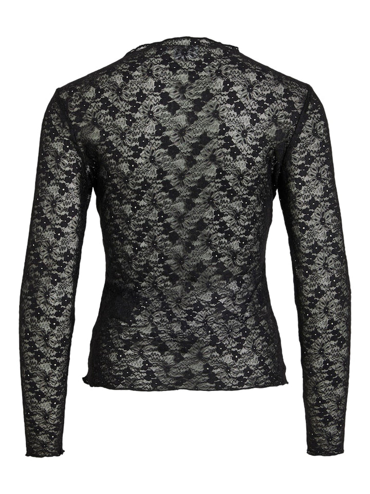 Vifay Funnel Neck Ls Top - Zwart