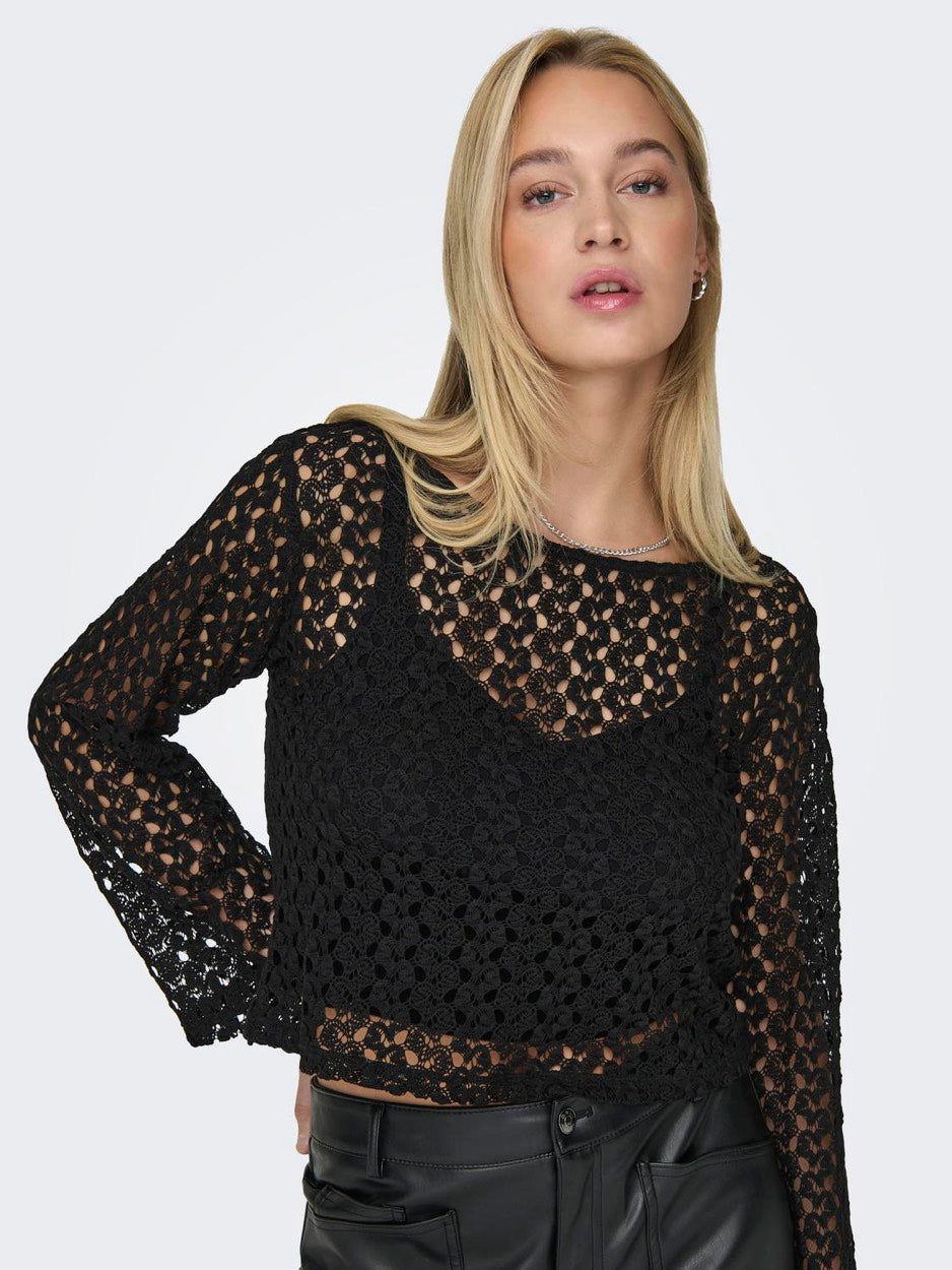 Onllion L/s Top Jrs - Zwart