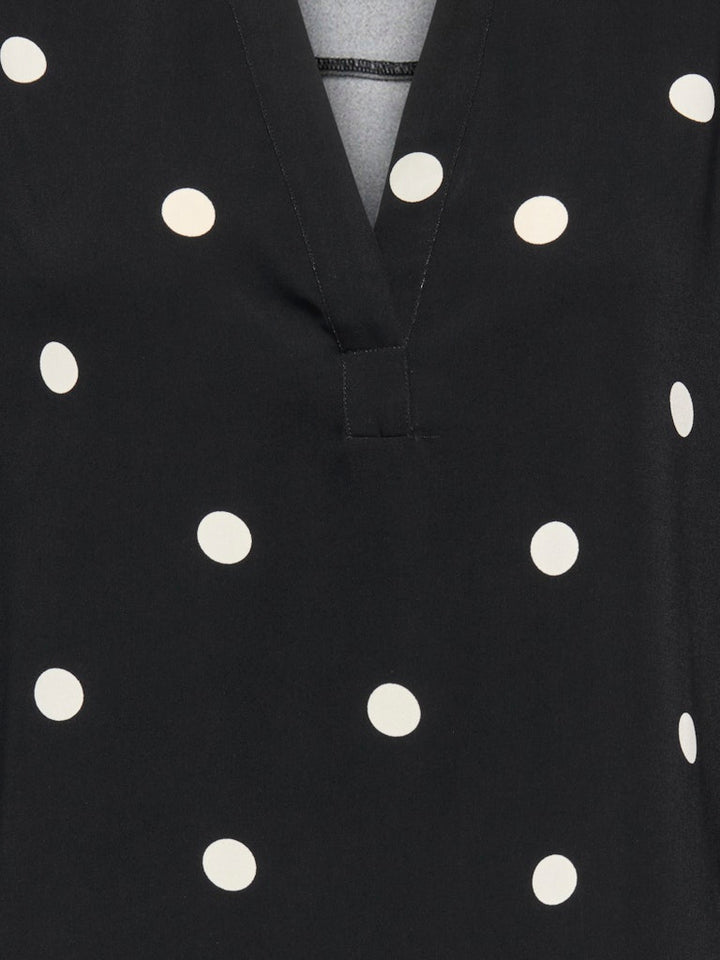 Onlbelem L/s Bow Top Wvn Sud - Zwart Dessin