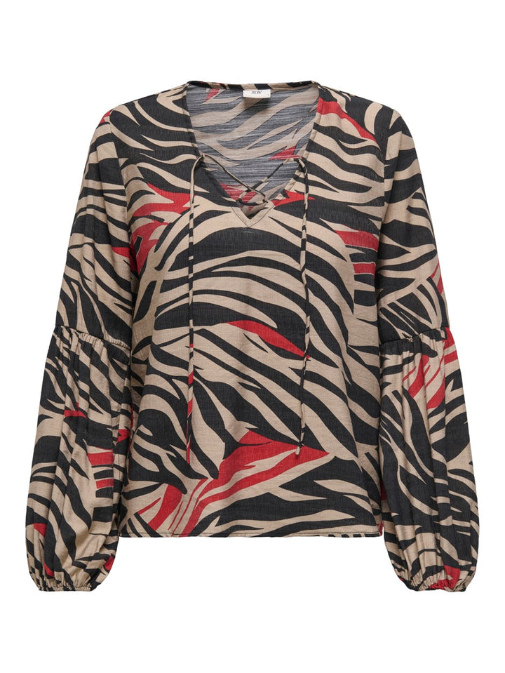 Jdyphilippa L/s Top Wvn - Zwart Dessin