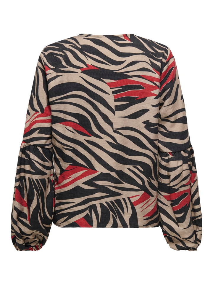 Jdyphilippa L/s Top Wvn - Zwart Dessin