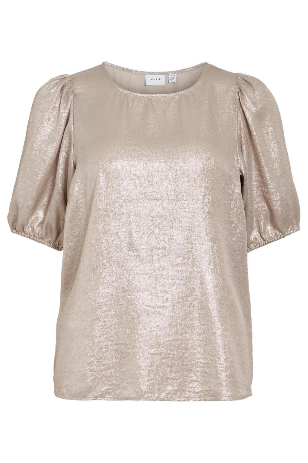 Vimetalla O-neck 2/4 Top/rc - Goudkleurig