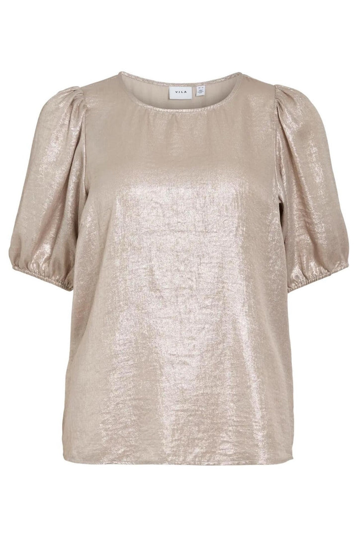Vimetalla O-neck 2/4 Top/rc - Goudkleurig