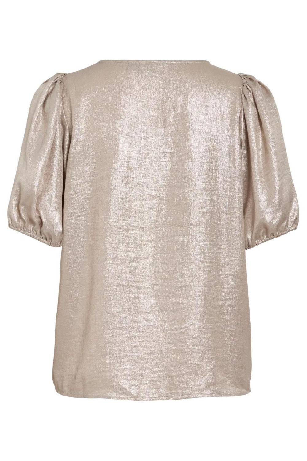Vimetalla O-neck 2/4 Top/rc - Goudkleurig