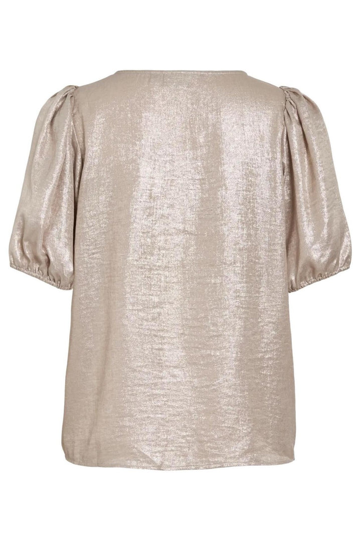 Vimetalla O-neck 2/4 Top/rc - Goudkleurig