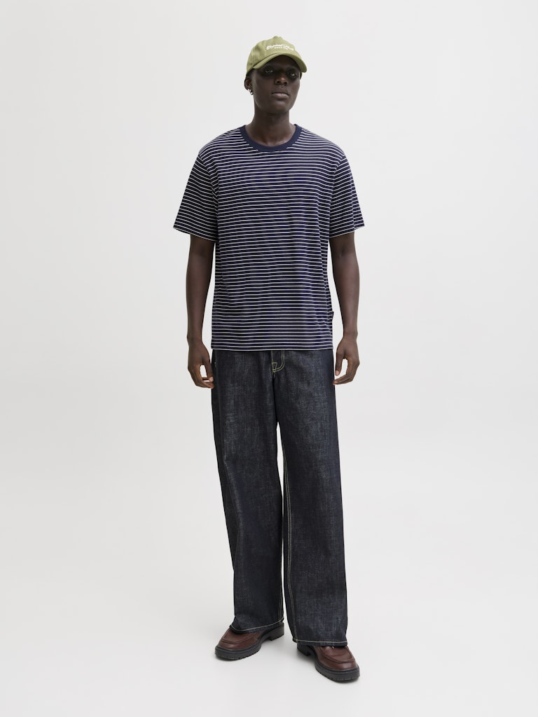 Jack & Jones t-shirt k/m heren blauw dessin – 12288015 Dover