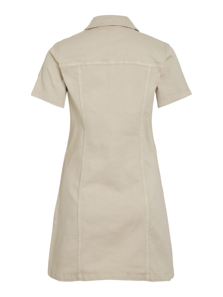Vinisa S/s Denim Dress/tes - Zand