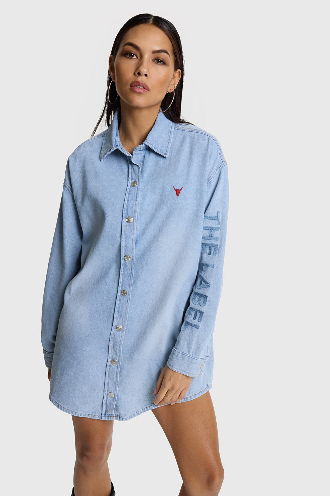 Flowy Denim Dress - Blue Denim