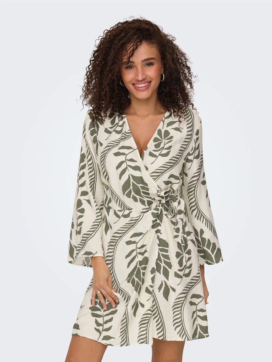 Jdypepper 7/8 Wrap Dress - Groen Dessin