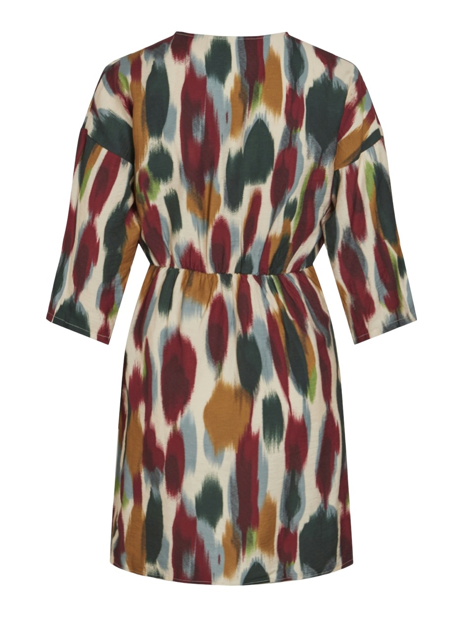 Virano Art 3/4 Wrap Dress/c29 - Groen Dessin