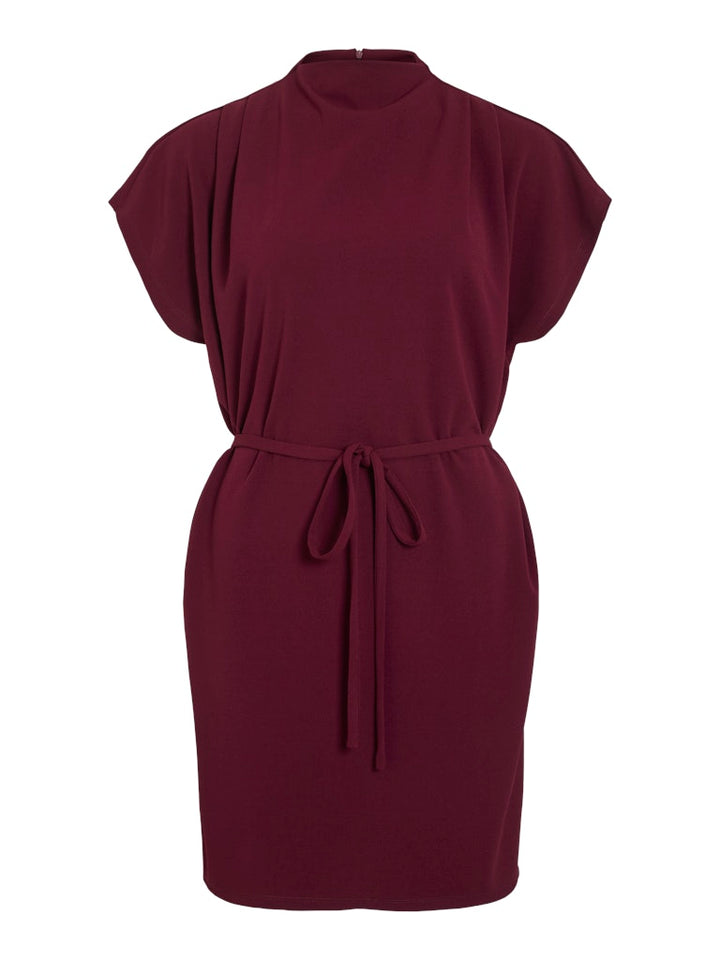 Vimerlano Funnelneck S/s Dress - Bordeaux