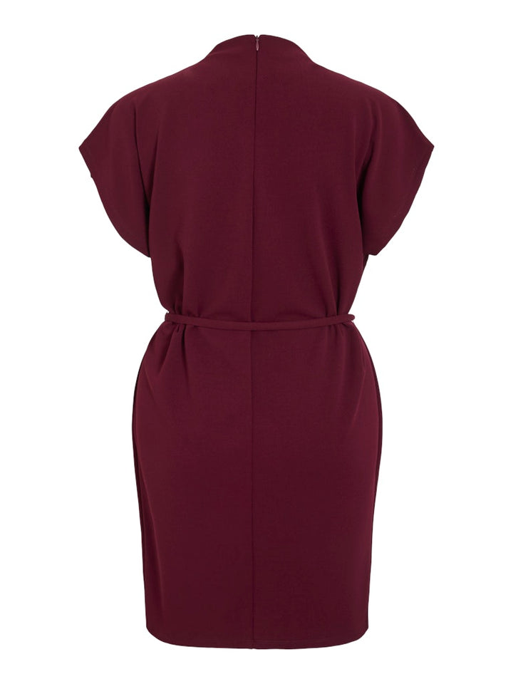Vimerlano Funnelneck S/s Dress - Bordeaux