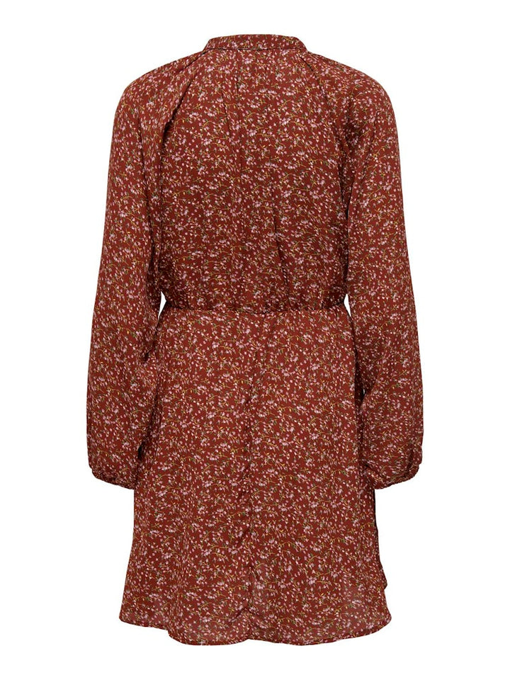Jdycana L/s Short Dress Wvn - Rood Dessin