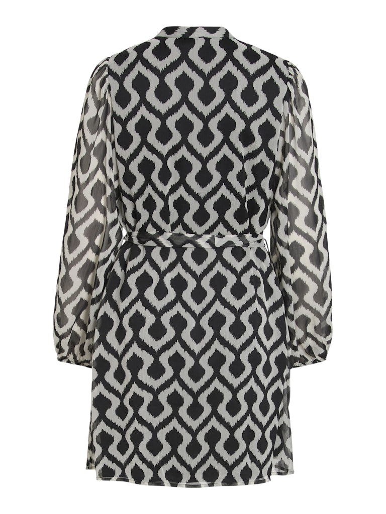 Vifalia L/s Dress - Noos - Zwart Dessin
