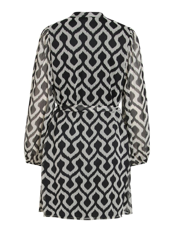 Vifalia L/s Dress - Noos - Zwart Dessin