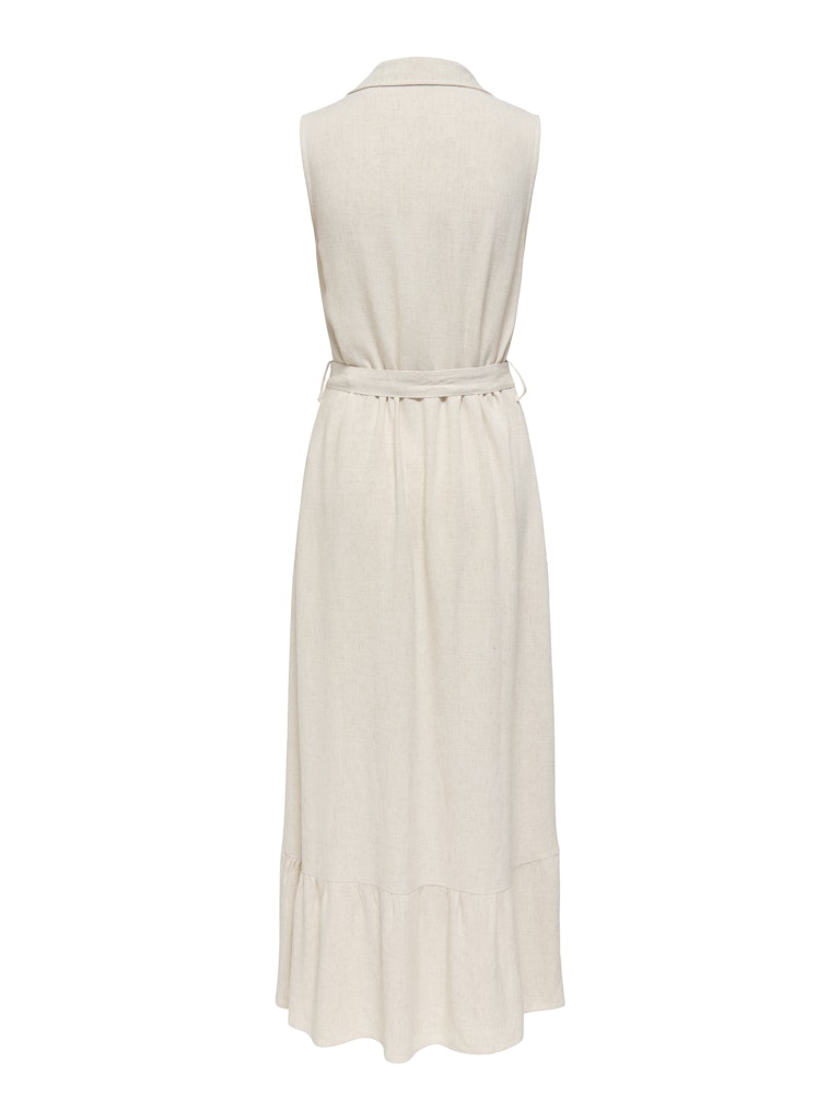 Onlsiesta Lin Sl Belt Dress Pnt Noos - Beige
