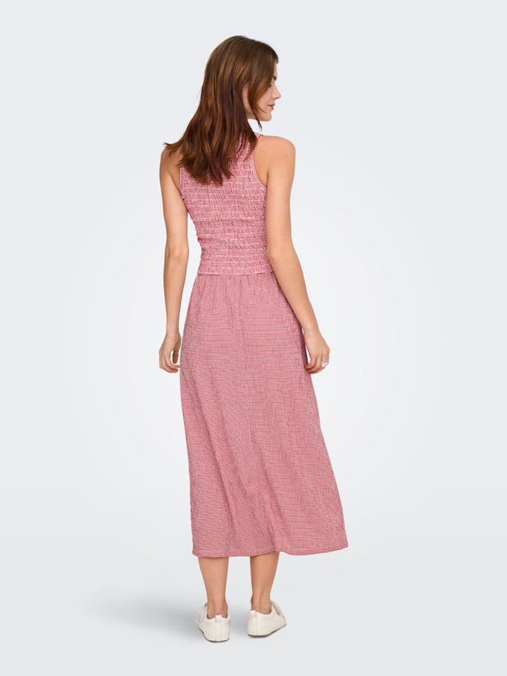 Onlcelle Life S/l Smock Dress Jrs - Rood Dessin