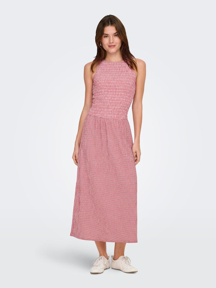 Onlcelle Life S/l Smock Dress Jrs - Rood Dessin