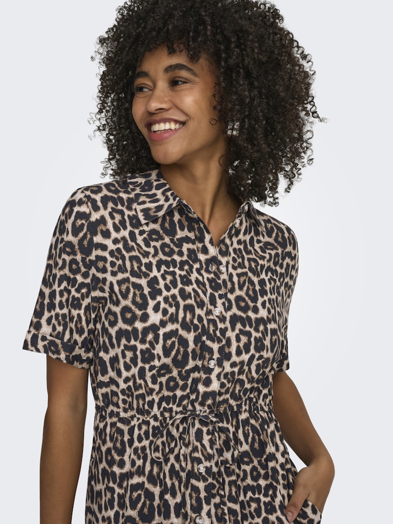 Onlaris Life 2/4 Shirt Dress Wvn Cc - Bruin Dessin