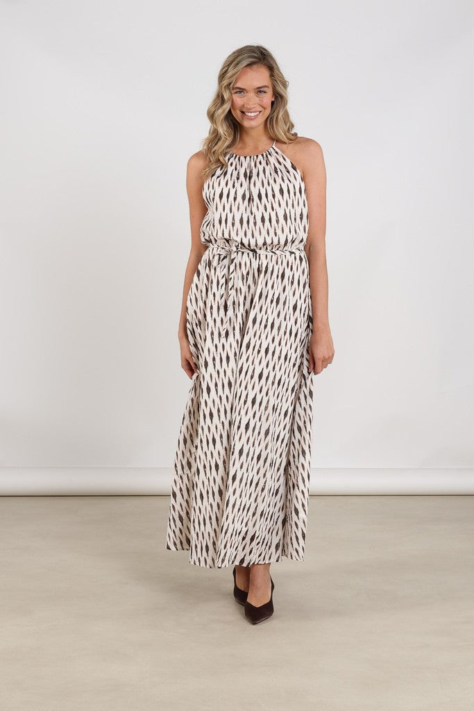 Monique Dress Print - Off-white