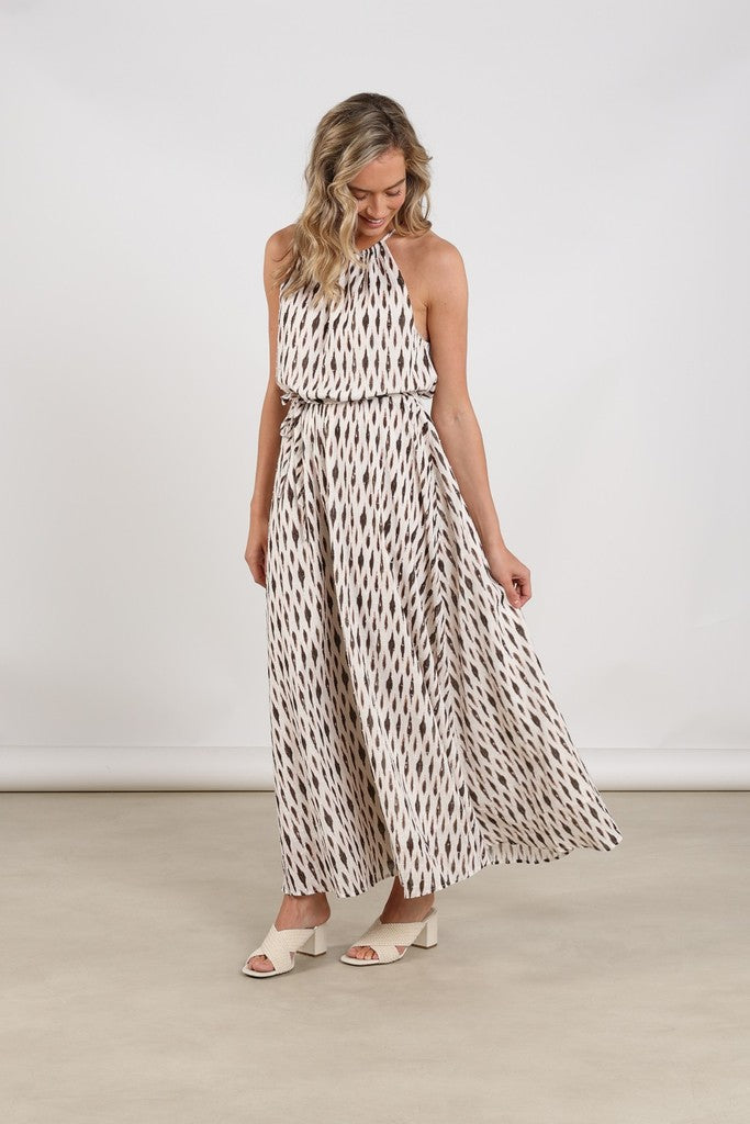 Monique Dress Print - Off-white