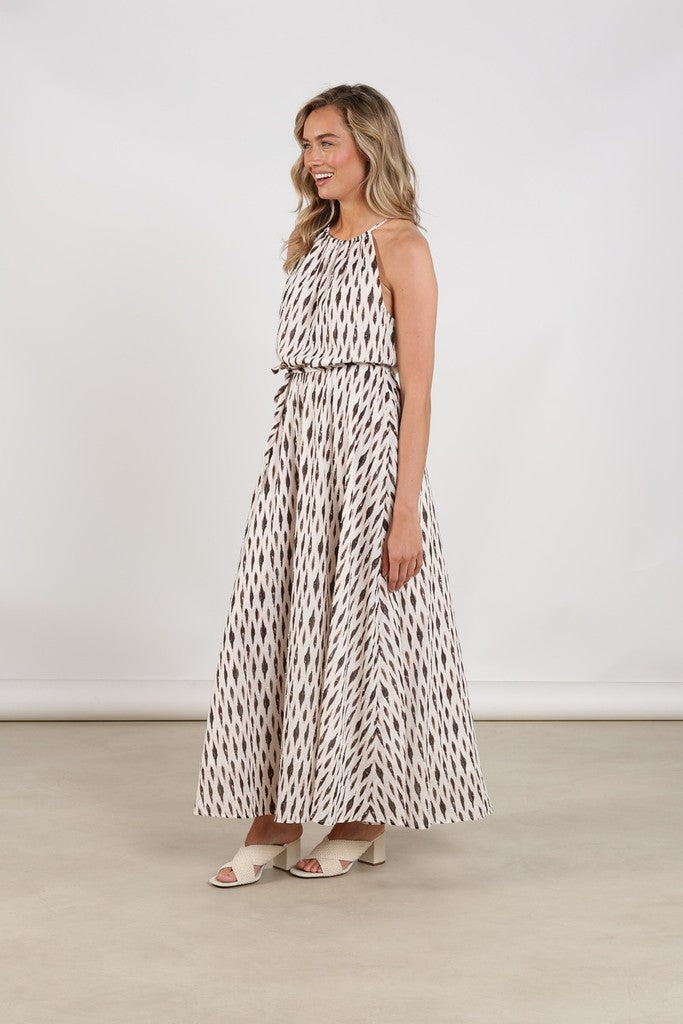 Monique Dress Print - Off-white