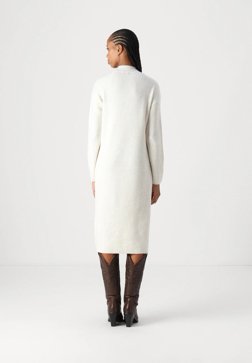 Jdylumi Life L/s High Neck Dress Kn - Off-white