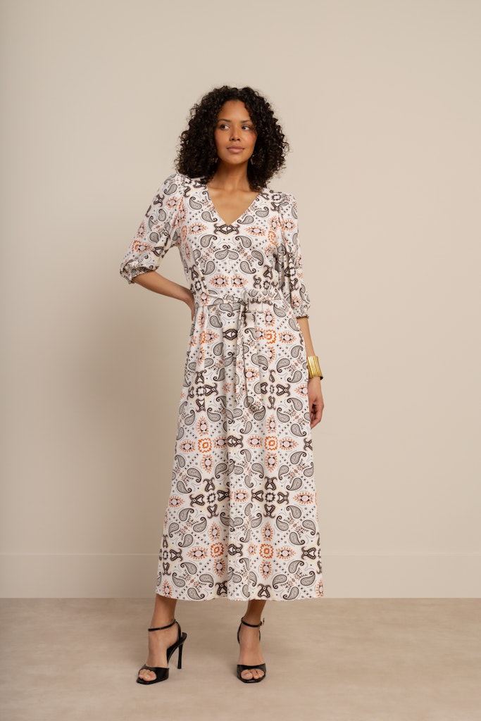 Emira Dress - Wit Dessin