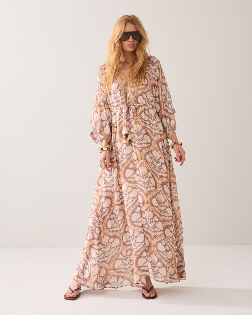 Dress Art Deco Print - Oranje Dessin