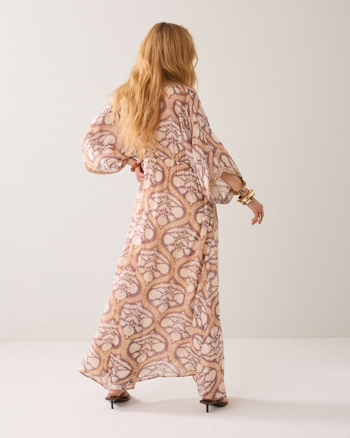 Dress Art Deco Print - Oranje Dessin