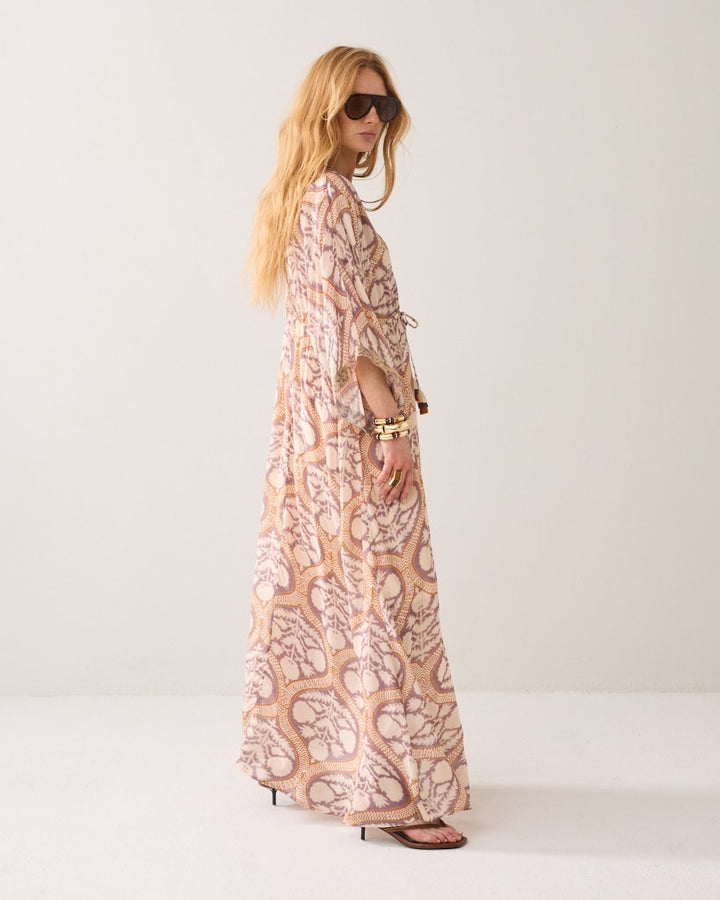 Dress Art Deco Print - Oranje Dessin