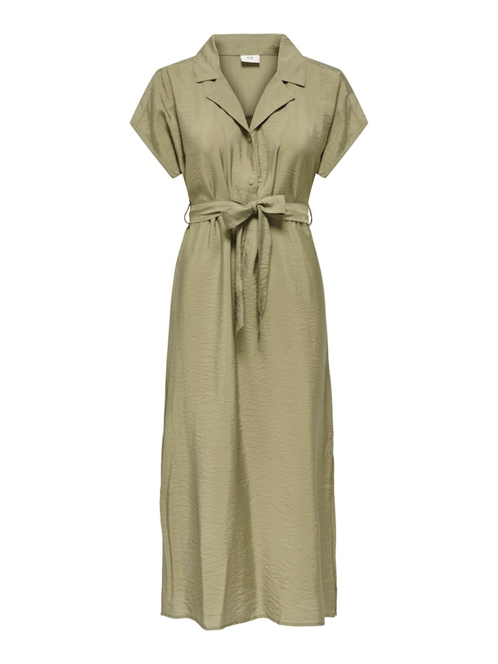 Jdytroya Life S/l Midi Dress Wvn Dia - Army